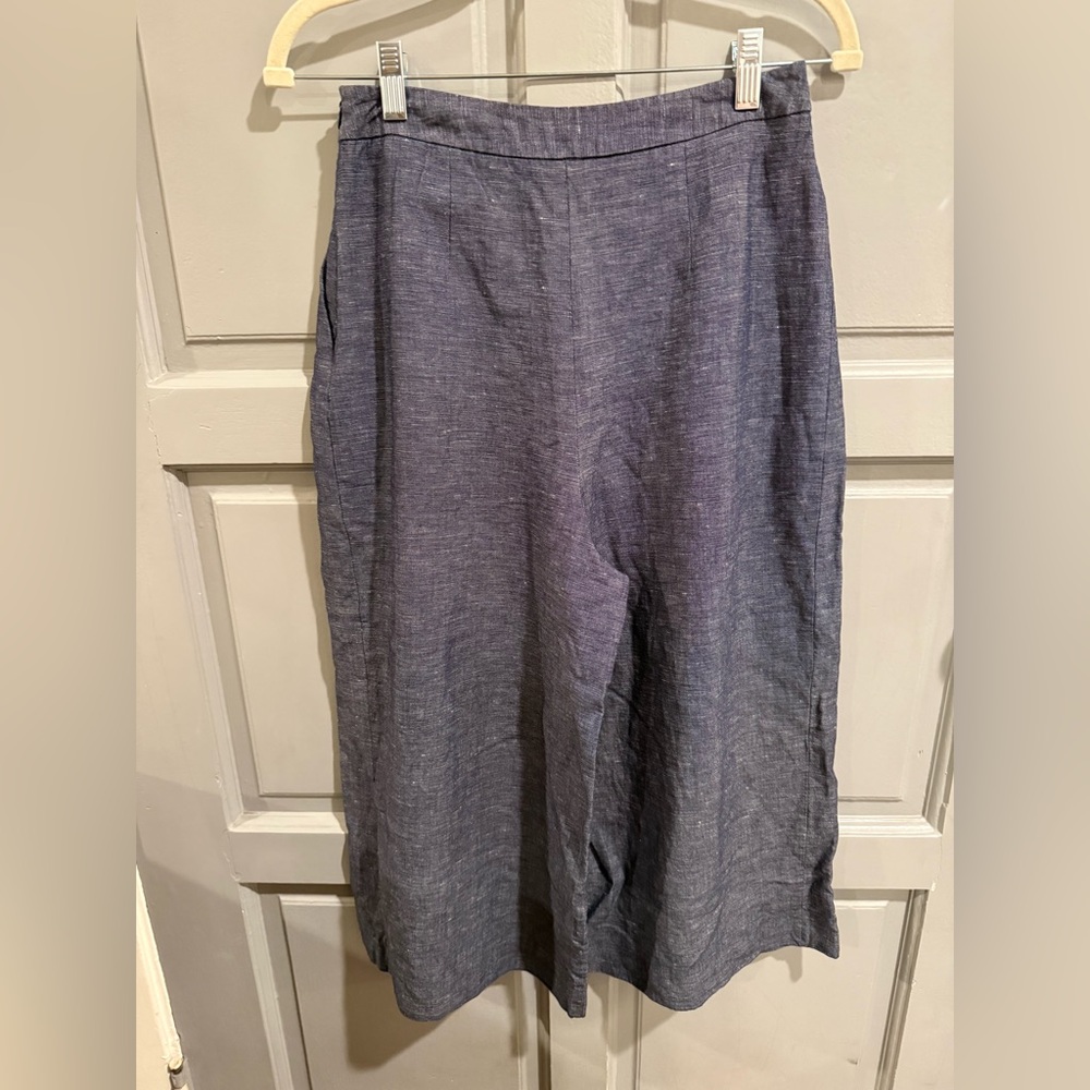 Zara Gray Flowy Midi Capris for Work